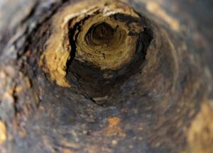 deteriorating commercial sewer line